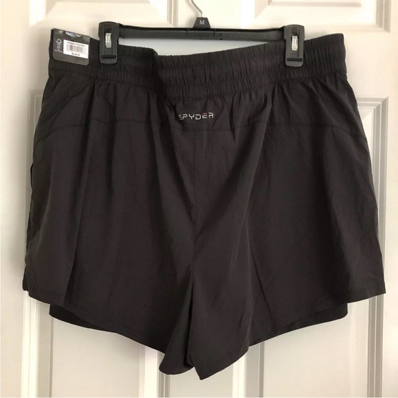 Spyder Active Women's Short Size XXL Black Inner Short, Cell Phone Pocket,(2X) - Picture 4 of 8